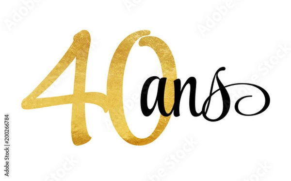 Obraz 40 lat - podpis