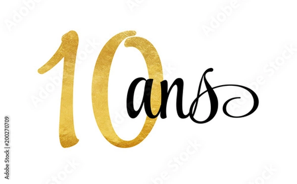 Obraz 10 lat - podpis