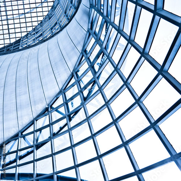 Obraz Abstract blue wall corner