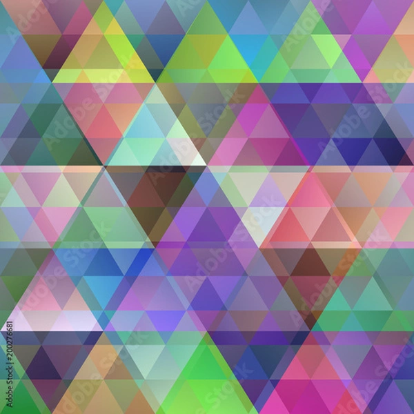 Fototapeta Retro geometric double triangle pattern background - vector graphic design