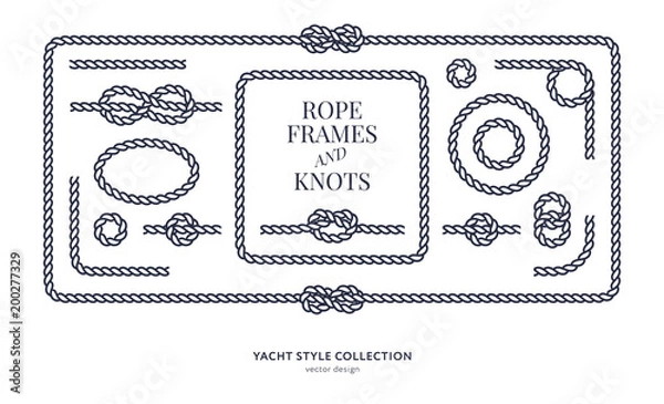Obraz Nautical rope knots and frames