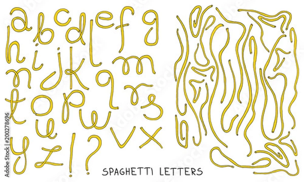 Obraz Litery Spaghetti
