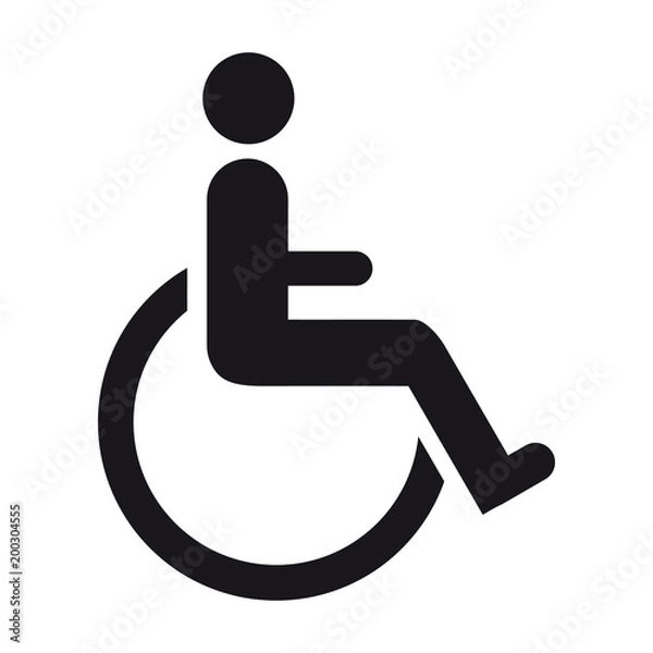 Obraz Wheelchair - Vector Illustration