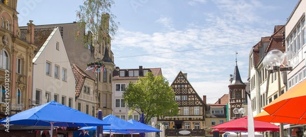 Obraz Typical bavarian town center in germany