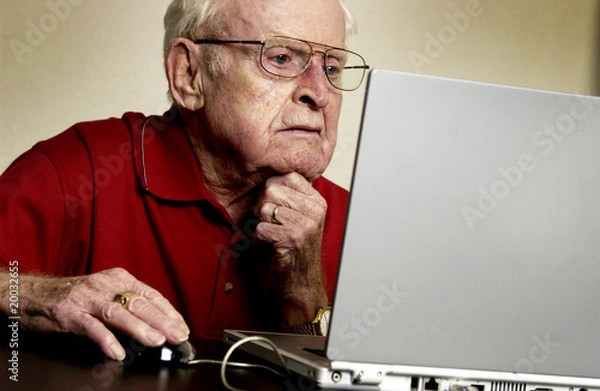 Fototapeta Man working on computer