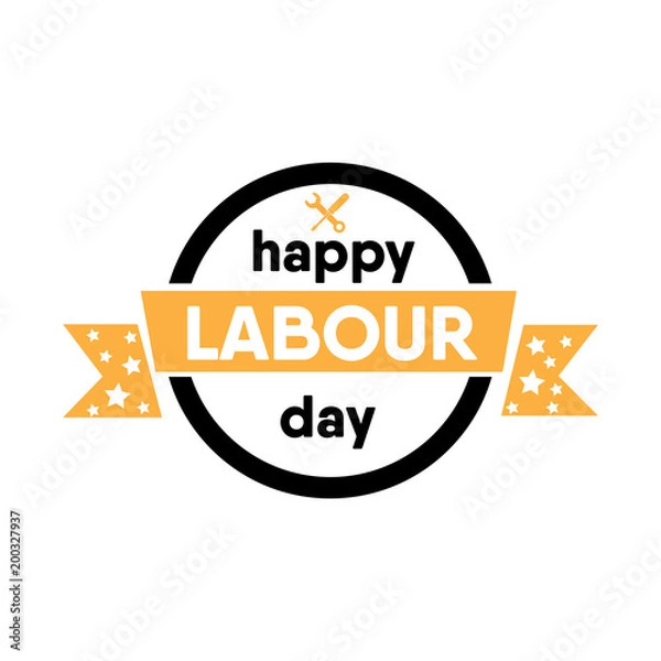Fototapeta Happy Labour Day design concept. Vector.