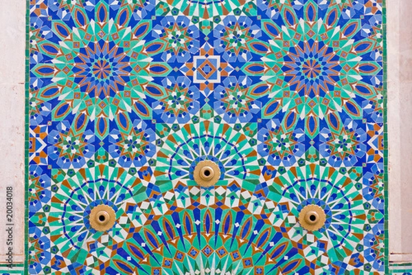 Obraz Arab mosaic in the Hassan II Mosque