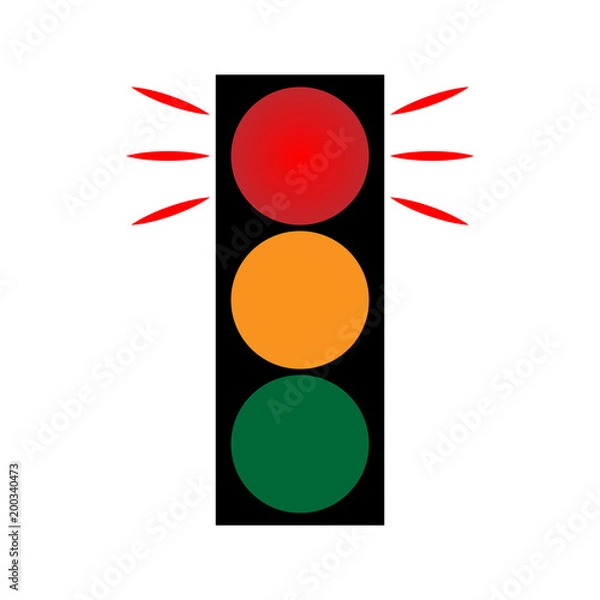 Obraz Traffic light red 14.02