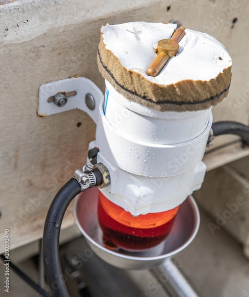 Obraz Fuel filter on a boat