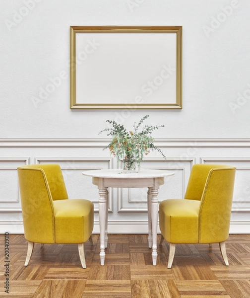 Fototapeta Frame mock-up. Frame mockup in interior.
