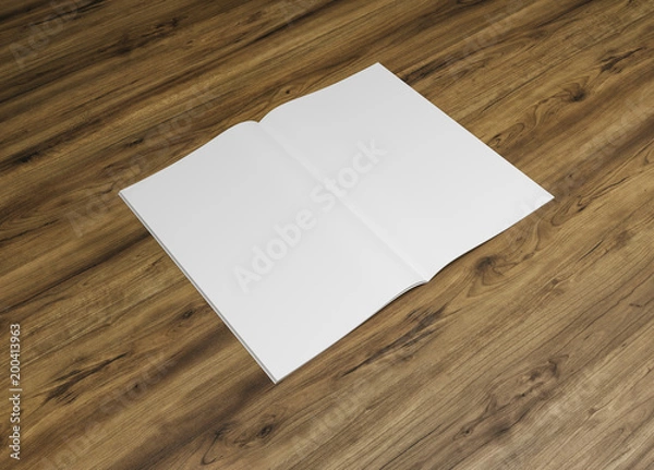Fototapeta Blank catalog and book , magazines mock up on background. 3d