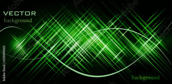 Obraz Green background vector illustration