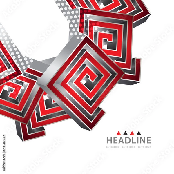 Fototapeta Brochure header layout template