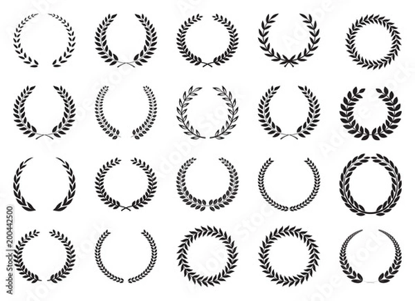 Obraz Laurel wreath black collection  