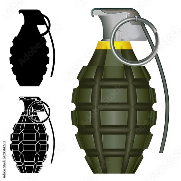 Fototapeta Pineapple hand grenade explosive