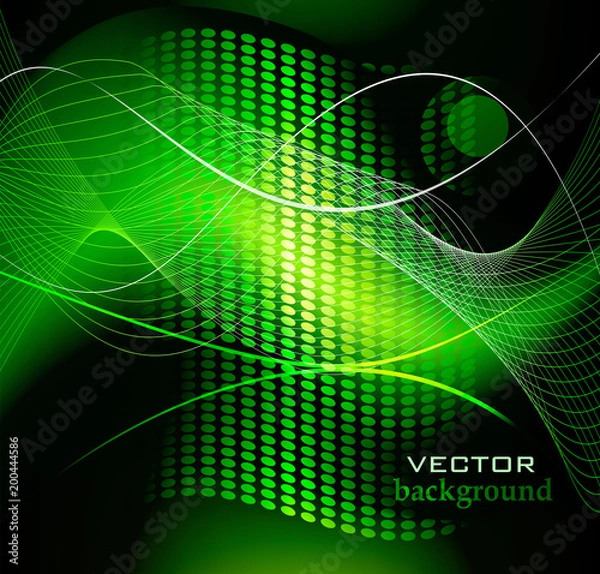 Obraz Green background vector illustration