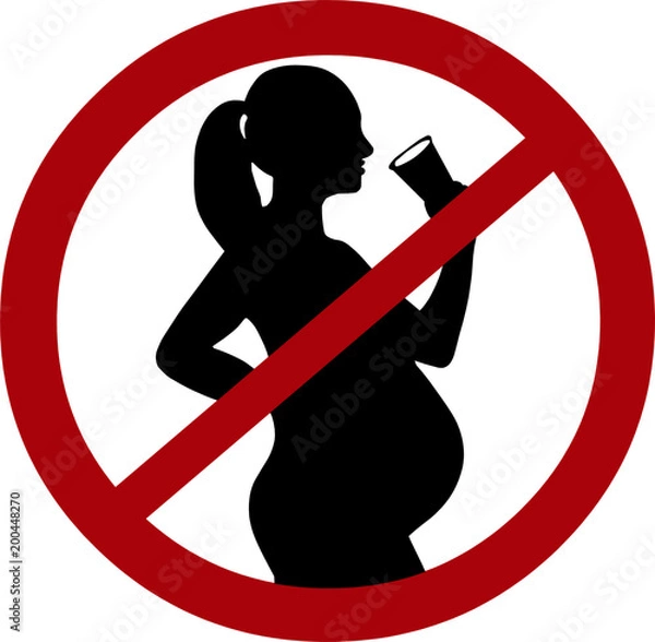 Obraz No Drinking While Pregnant Symbol