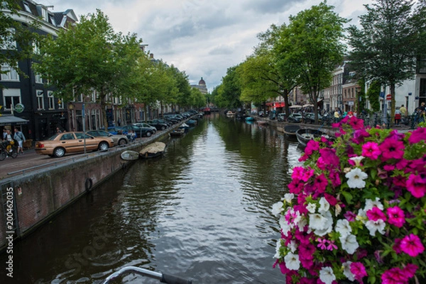 Obraz Amsterdam canal scene