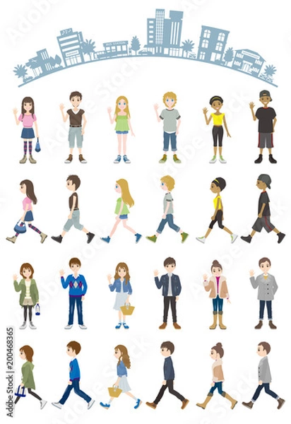 Obraz 様々な人々のイラスト / 学生