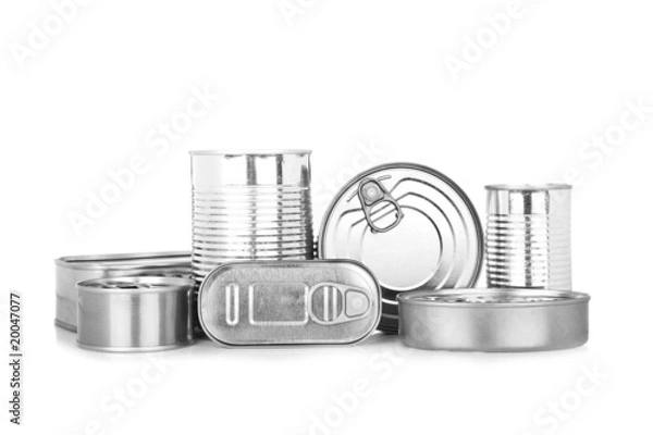 Obraz Assortment of food tin can