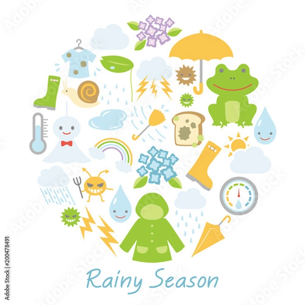 Fototapeta 梅雨のアイコン