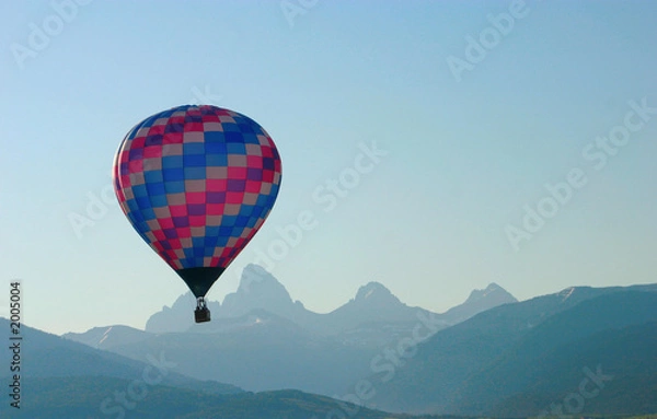 Obraz hot air balloon tetons