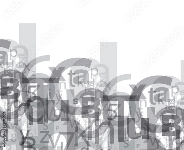 Fototapeta buchstaben zahlen letters numbers