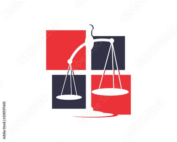 Fototapeta scales of justice equality law libra court judge image vector icon logo symbol