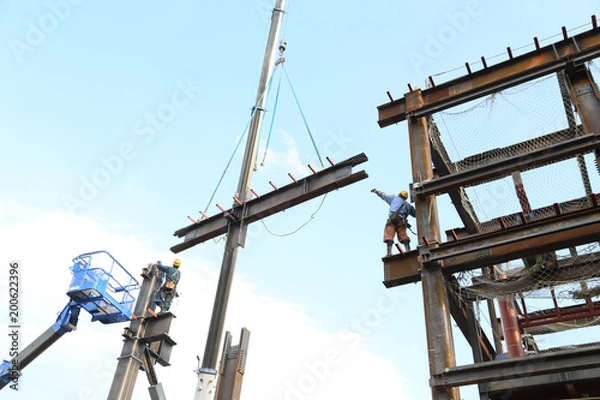 Obraz 鉄骨の組み立て