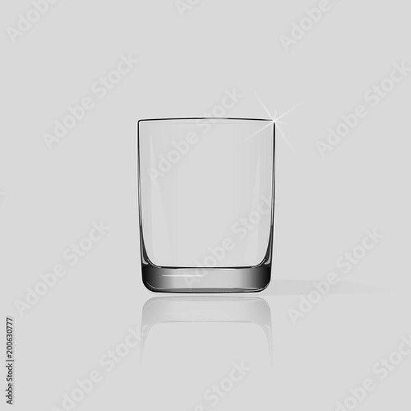 Fototapeta empty glass cup isolated vector