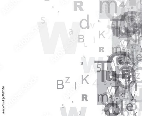 Fototapeta buchstaben nummern letters numbers