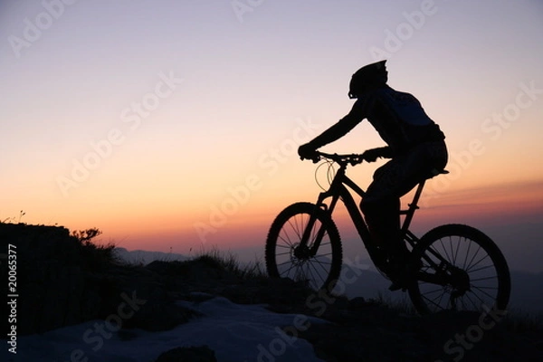 Obraz Ombre d'un cycliste