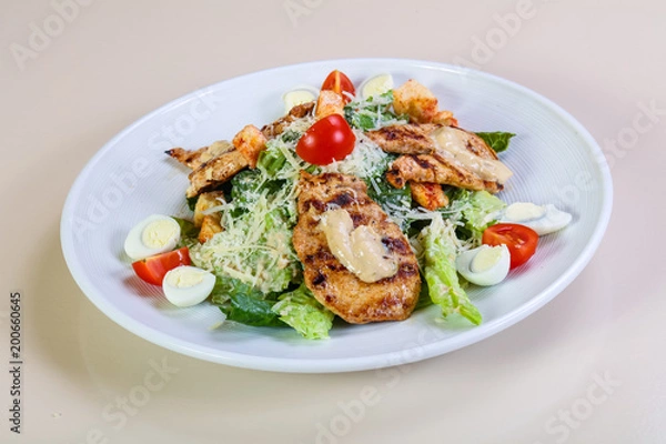 Obraz Caesar salad with chicken