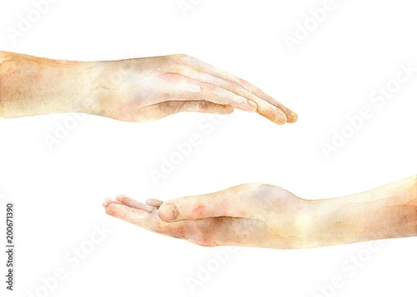 Obraz Two hands on each other