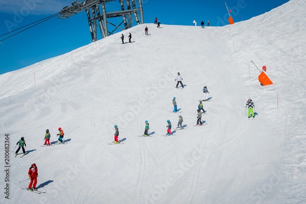 Obraz Kids ski school