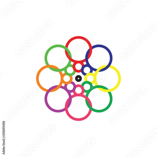 Obraz rounded circle logo