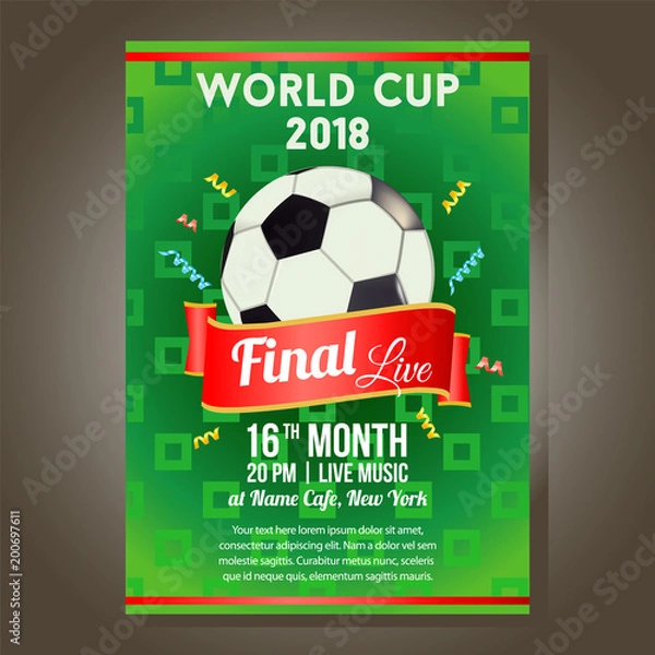 Fototapeta world cup final live poster