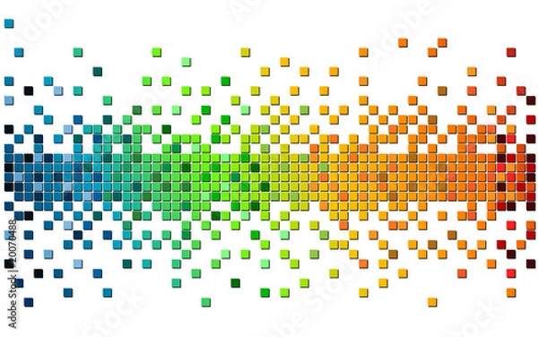 Fototapeta rainbow colors pixels