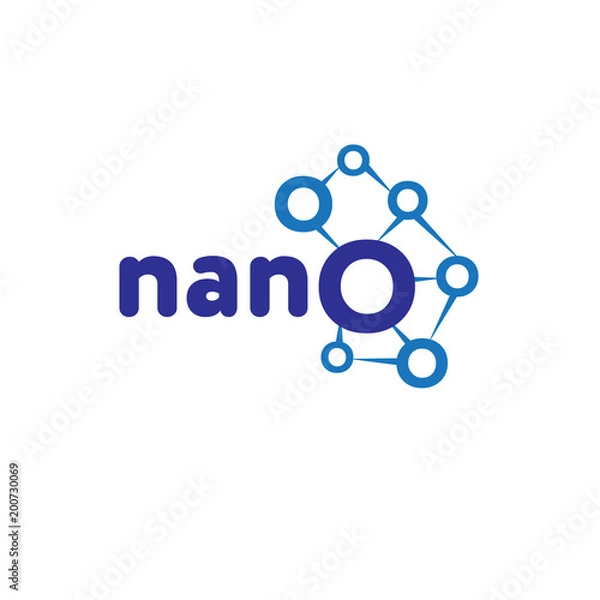 Obraz nano logo isolated on white background for your web, mobile and app design
