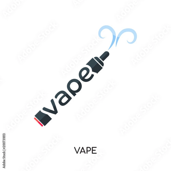 Obraz vape logo isolated on white background for your web, mobile and app design