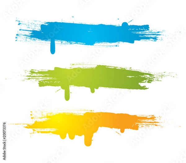 Obraz Vector colorful grunge banners