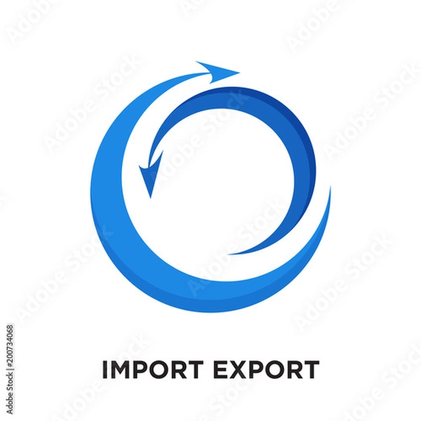 Obraz import export logo isolated on white background for your web, mobile and app design