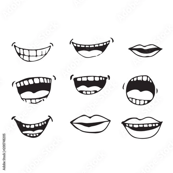 Obraz cartoon mouth icon