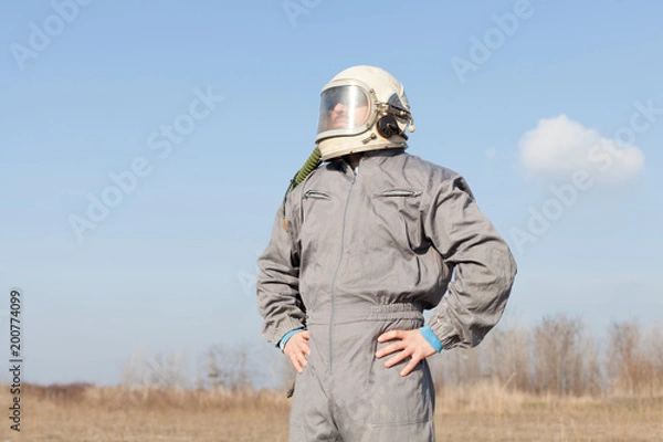 Fototapeta astronaut preparing for taking flight