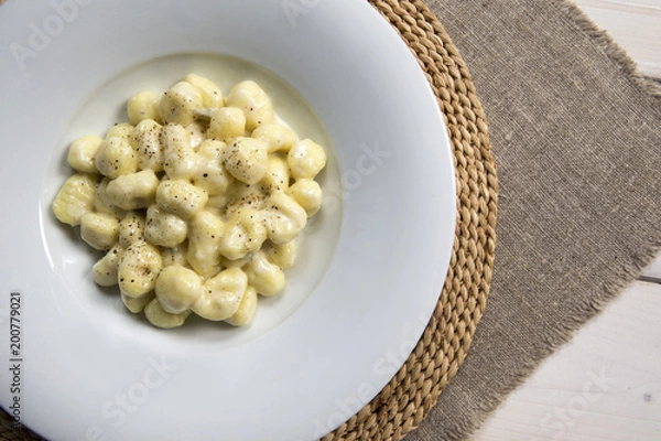 Obraz gnocchi with gorgonzola