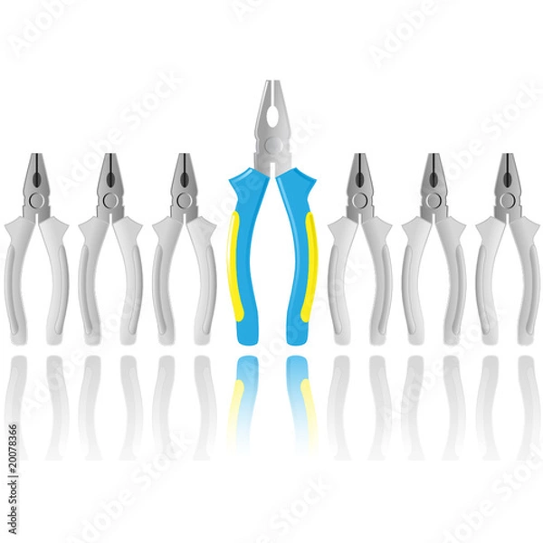 Fototapeta vector icons of combination pliers