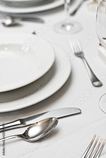 Obraz Fancy table set for a wedding dinner