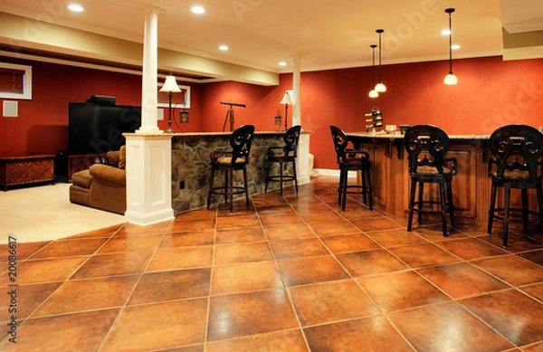 Obraz Upscale Family Room Interior