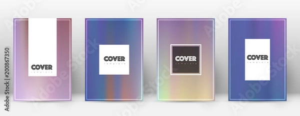 Fototapeta Flyer layout. Hipster creative template for Brochure, Annual Report, Magazine, Poster, Corporate Presentation, Portfolio, Flyer. Amazing bright hologram cover page.