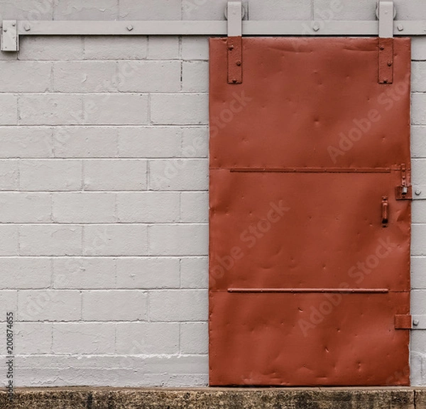 Fototapeta Old Red Dock Door